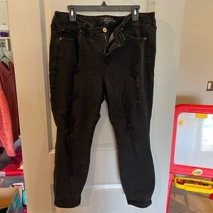 Torrid distressed black jeans